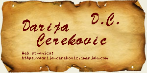 Darija Čereković vizit kartica